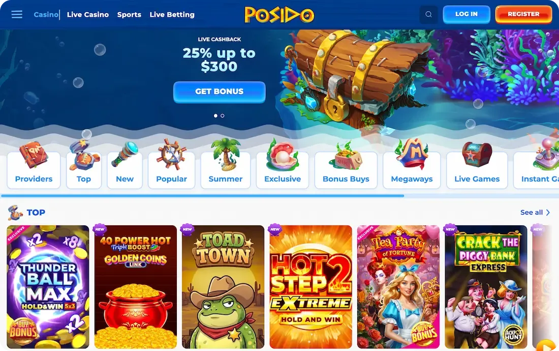 posido casino games